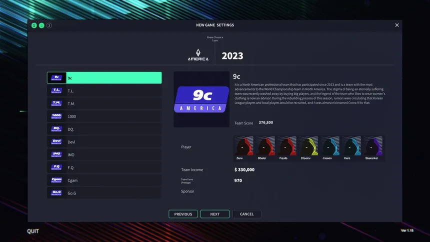 Скриншот 2 к игре League Manager 2023