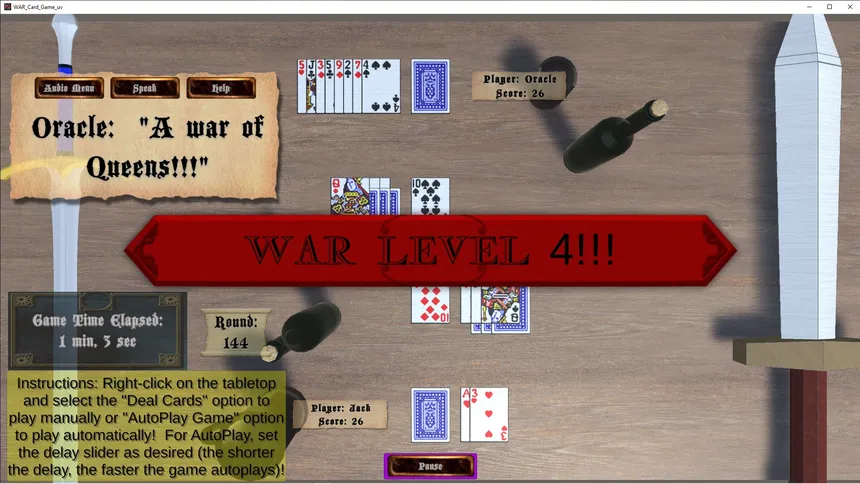 Скриншот 5 к игре WAR Card Game_uvr