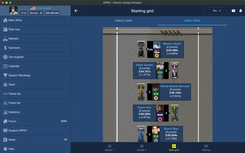 Скриншот 5 к игре GPRO - Classic racing manager