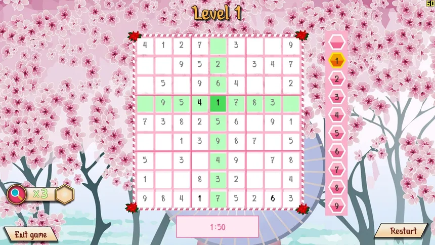Скриншот 1 к игре Mega Sudoku - Binary & Suguru
