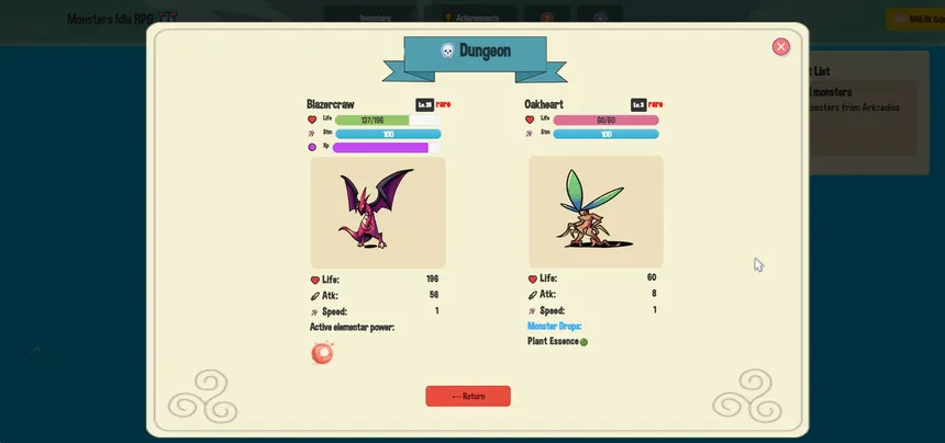 Скриншот 1 к игре Monsters Idle RPG