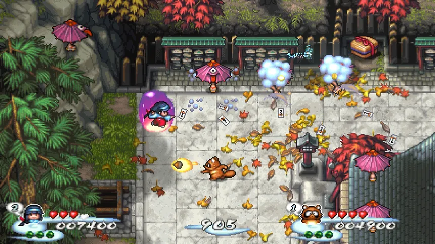 Скриншот 2 к игре Pocky & Rocky Reshrined