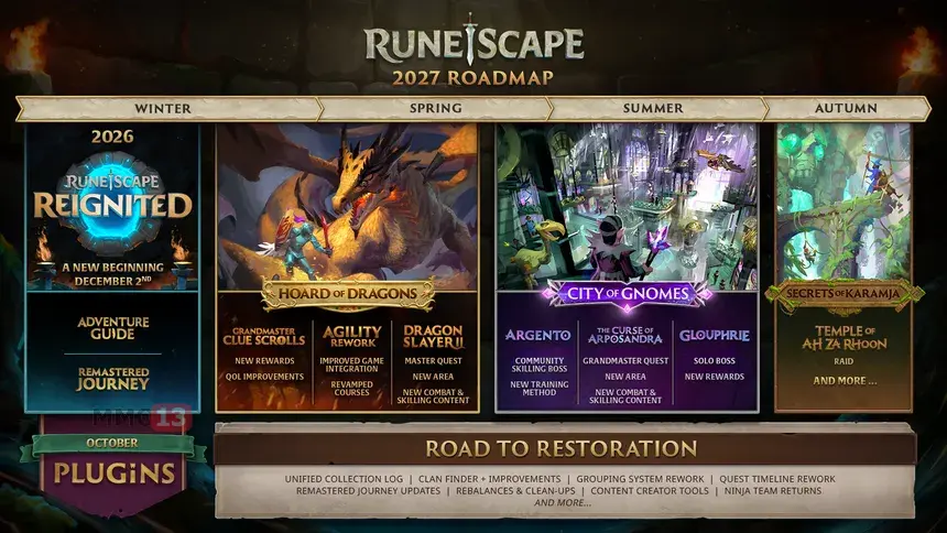 Developer of MMORPG RuneScape shares extensive plans for 2027
