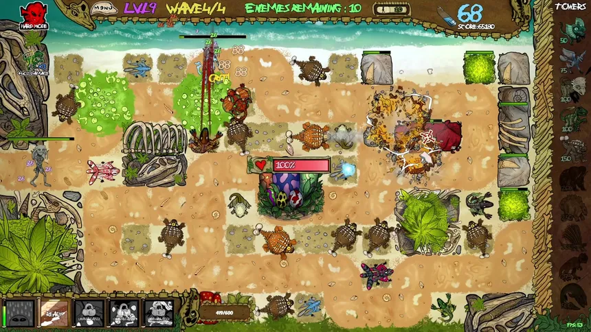 Скриншот 1 к игре Dino V. Xeno - Tower Defense