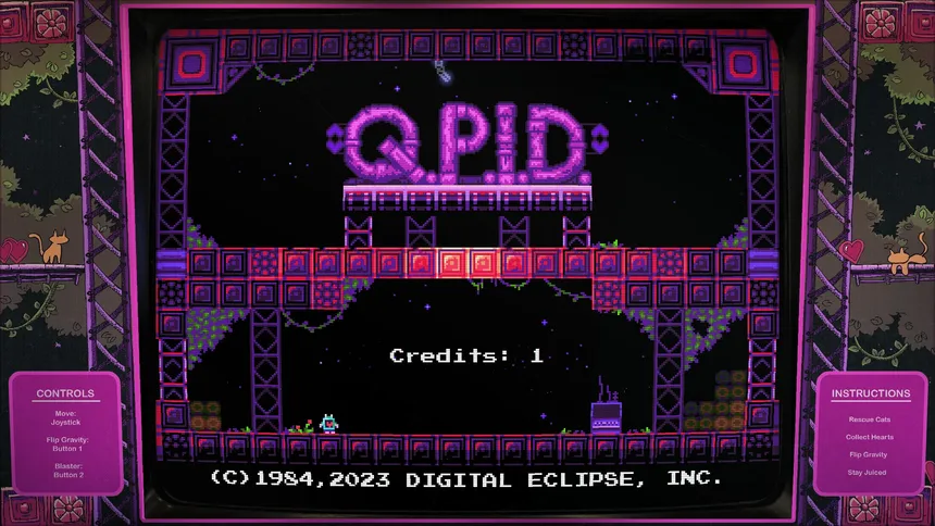 Скриншот 1 к игре Digital Eclipse Arcade: Q.P.I.D.