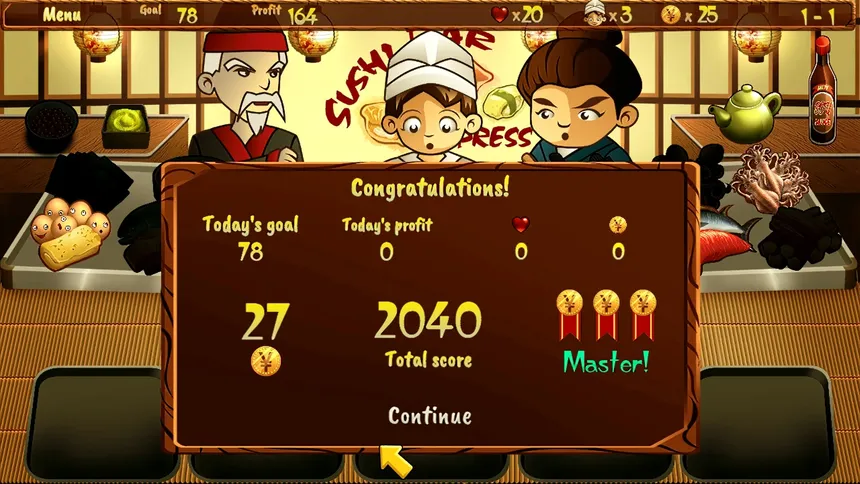 Скриншот 3 к игре Sushi Bar Express