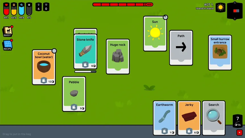 Скриншот 1 к игре Stack Island - Survival card game