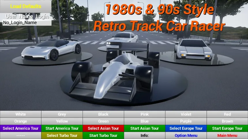 Скриншот 1 к игре 1980s & 90s Style - Retro Track Car Racer