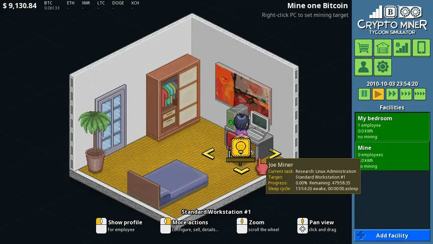 Скриншот 1 к игре Crypto Miner Tycoon Simulator Starter Edition