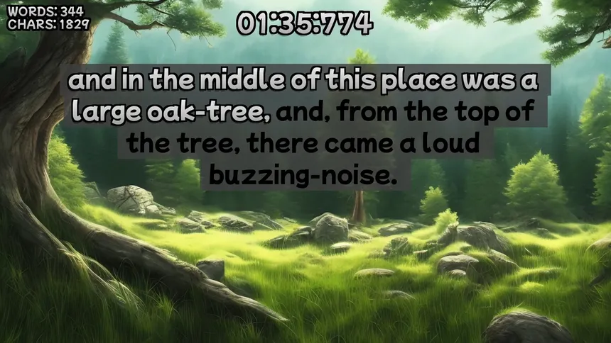 Скриншот 1 к игре Winnie-the-Pooh's book writing speedrunner