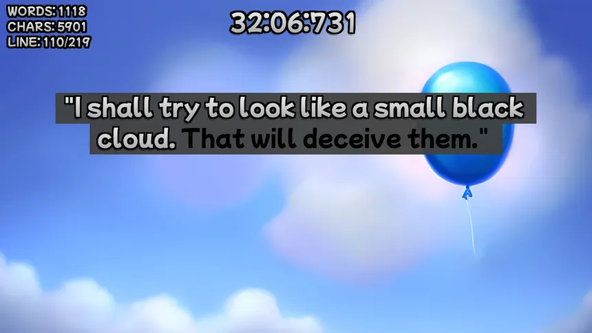 Скриншот 8 к игре Winnie-the-Pooh's book writing speedrunner