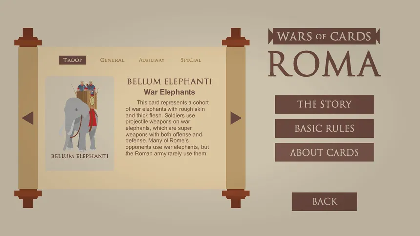 Скриншот 1 к игре Wars of Cards: ROMA