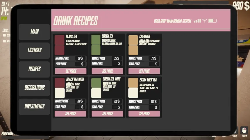 Скриншот 5 к игре Boba Tea Shop Simulator