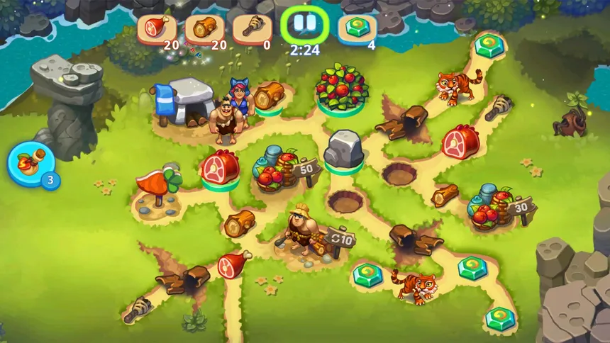 Скриншот 5 к игре Tribe Dash - Stone Age Time Management