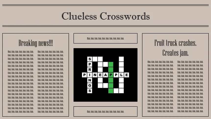 Скриншот 1 к игре Clueless Crosswords