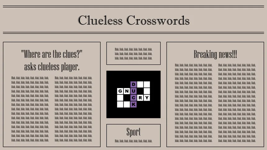 Скриншот 2 к игре Clueless Crosswords