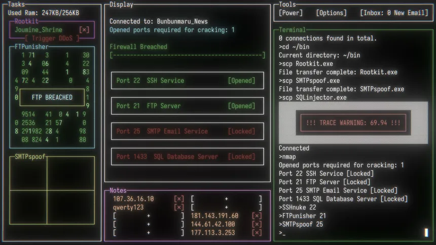 Скриншот 2 к игре Hifuu OS: Hack Into the Barrier