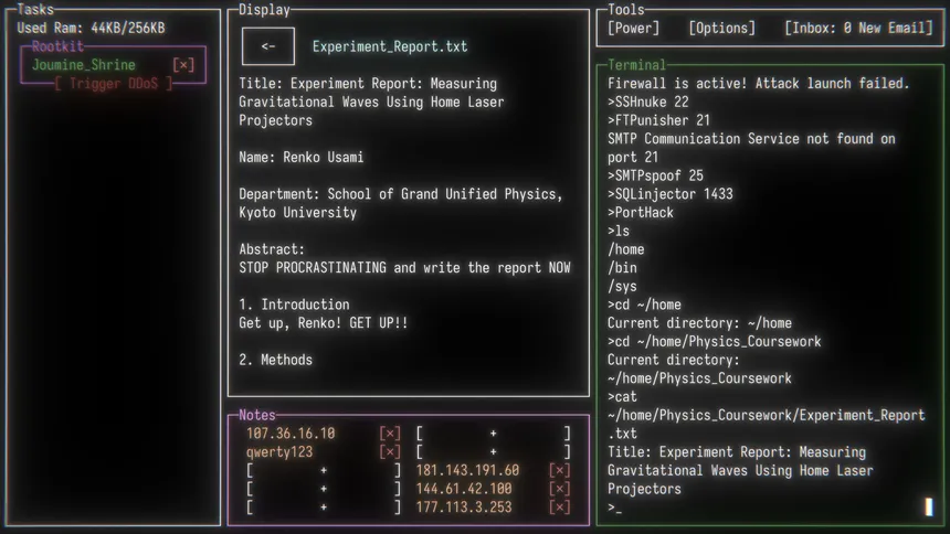 Скриншот 7 к игре Hifuu OS: Hack Into the Barrier