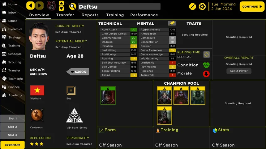 Скриншот 3 к игре MOBA Esport Manager 25