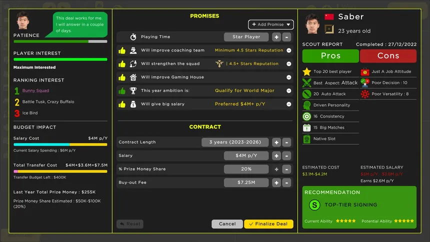 Скриншот 5 к игре MOBA Esport Manager 25