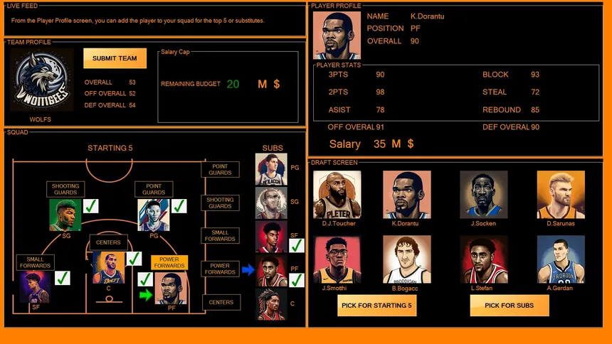 Скриншот 1 к игре NFBL-NATIONAL FANTASY BASKETBALL LEAGUE