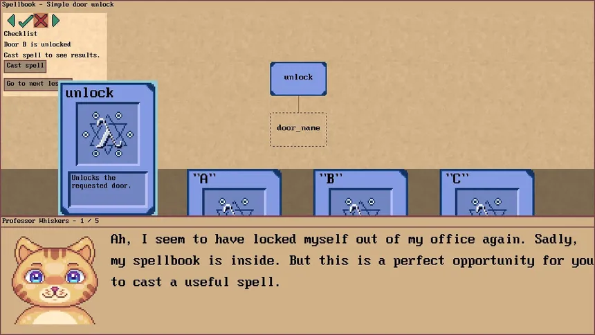 Скриншот 1 к игре Lambda Spellcrafting Academy - Learn to Program!