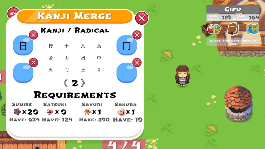 Скриншот 2 к игре Sakura Kanji Ketchi