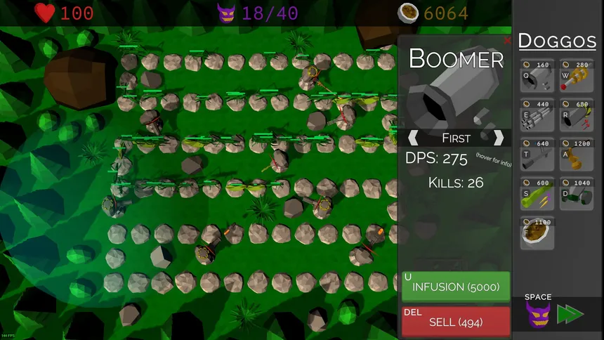 Скриншот 1 к игре Doggo Garden Defense