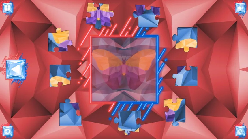 Скриншот 1 к игре Poly Jigsaw: Butterflies