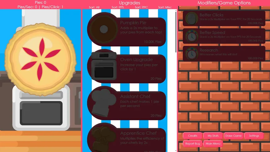 Скриншот 1 к игре PieClicker