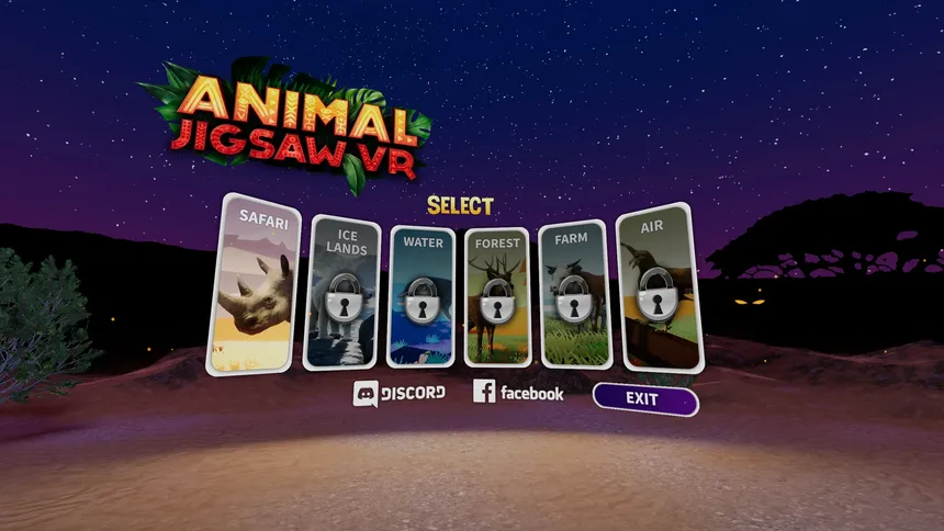 Скриншот 1 к игре Animal Jigsaw VR