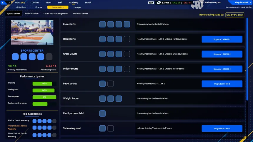 Скриншот 3 к игре Tennis Manager 2023