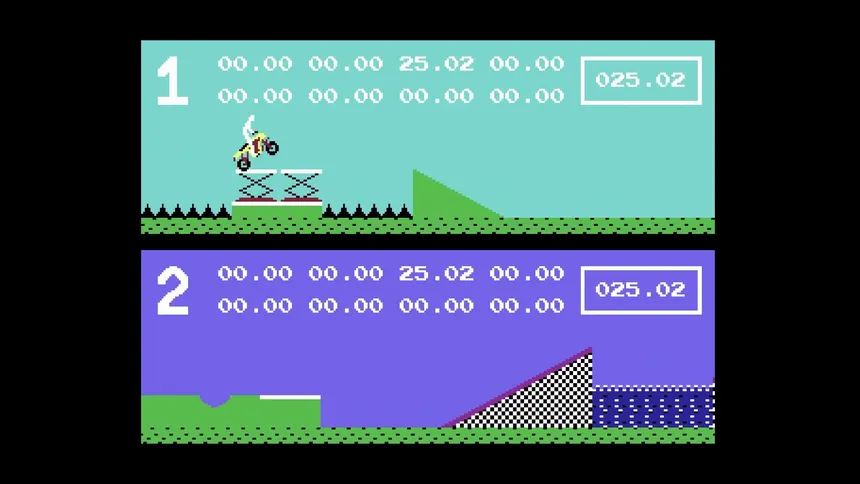 Скриншот 4 к игре Kikstart: Off-Road Simulator (C64/C128)