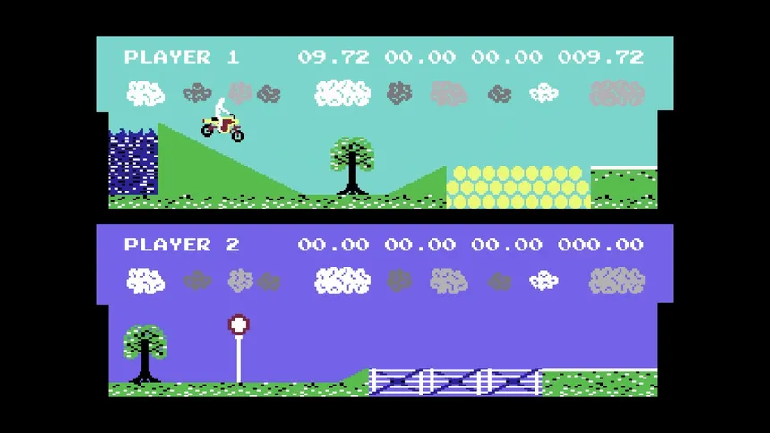 Скриншот 5 к игре Kikstart: Off-Road Simulator (C64/C128)