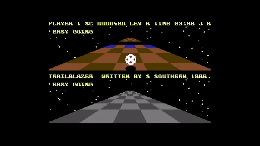 Скриншот 1 к игре Trailblazer (C64/CPC/Spectrum)