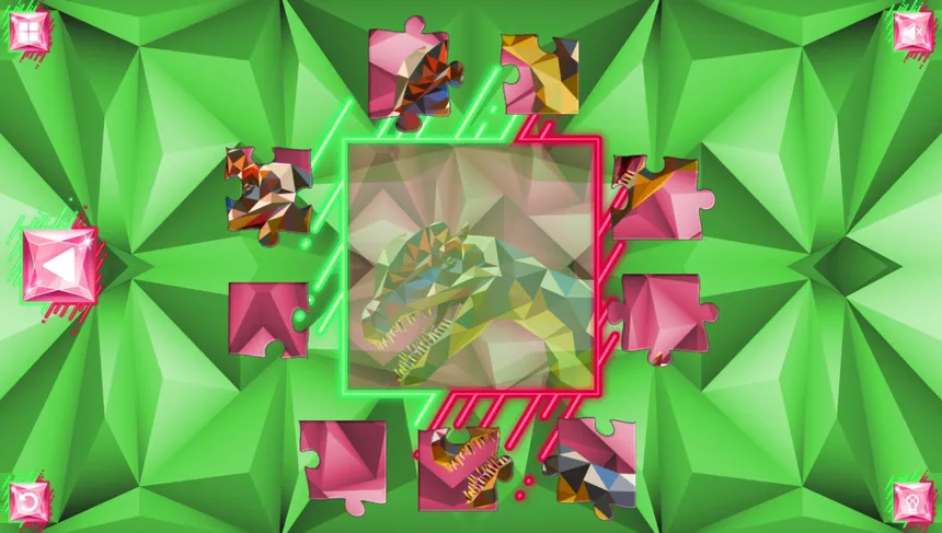 Скриншот 1 к игре Poly Jigsaw: Dinosaurs