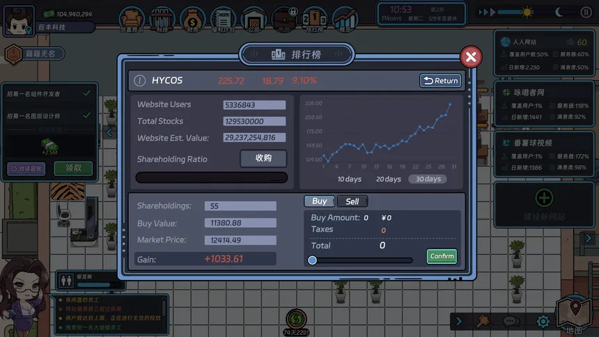 Скриншот 5 к игре 互联网大亨 Internet tycoon
