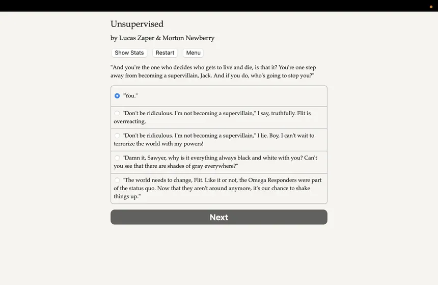 Скриншот 1 к игре Unsupervised
