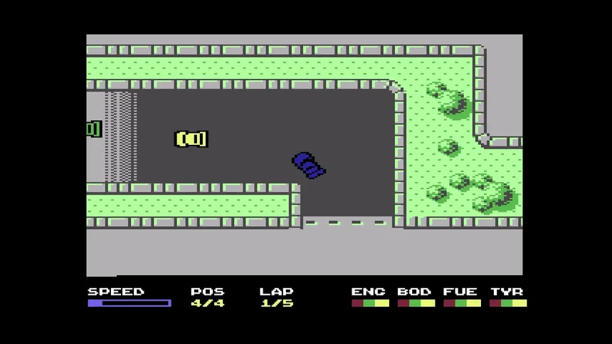 Скриншот 2 к игре Super Cars (Amiga/C64/CPC/Spectrum)