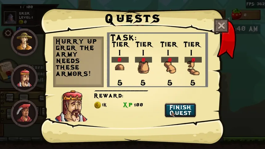 Скриншот 7 к игре Medieval Idle: Quest