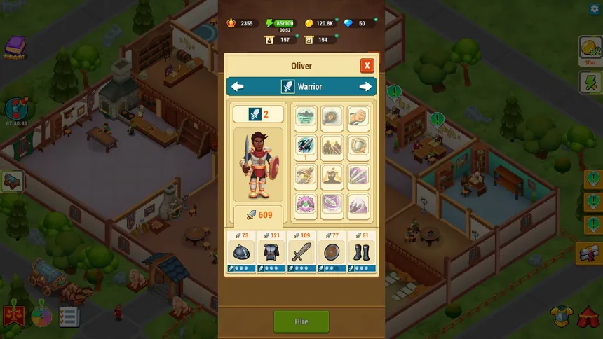 Скриншот 4 к игре Idle Medieval Tavern RPG - Raise a Champion for Titans Battles
