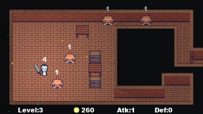 Скриншот 1 к игре Strategy game but with a penguin who has a sword