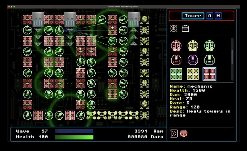 Скриншот 3 к игре Neon D-Fence Remaster
