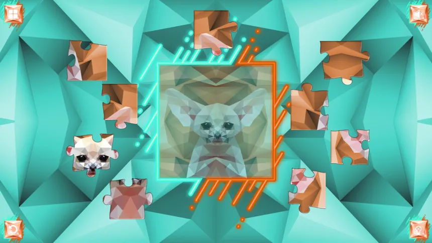 Скриншот 1 к игре Poly Jigsaw: Predators