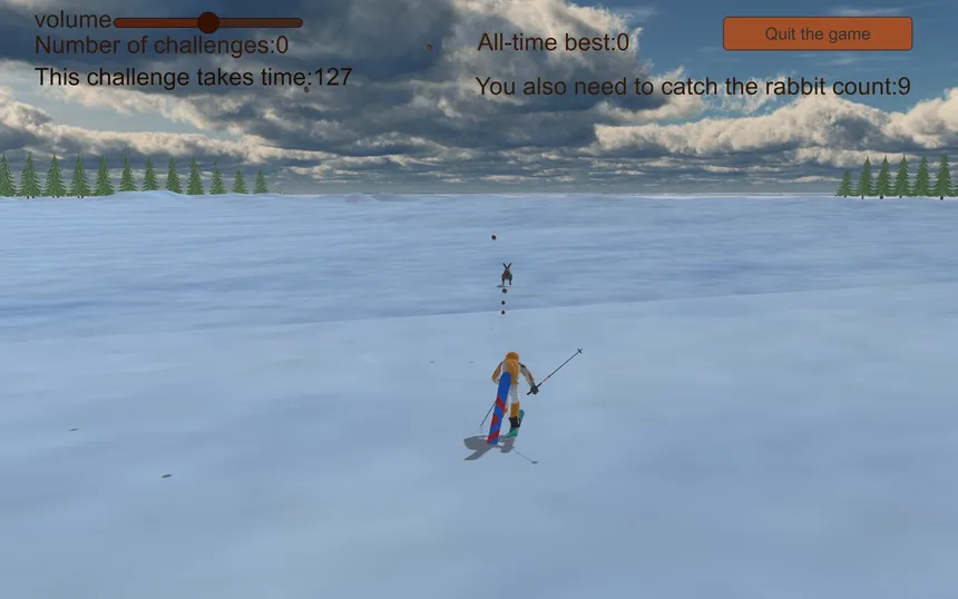 Скриншот 1 к игре Chasing rabbits in snow