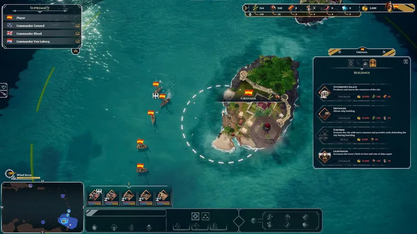 Скриншот 1 к игре Corsairs - Battle of the Caribbean