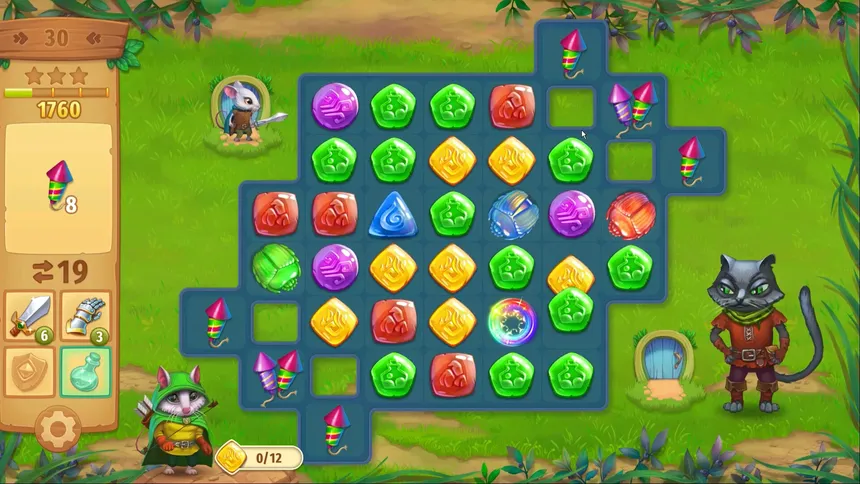Скриншот 1 к игре Strongblade - Puzzle Quest and Match-3 Adventure
