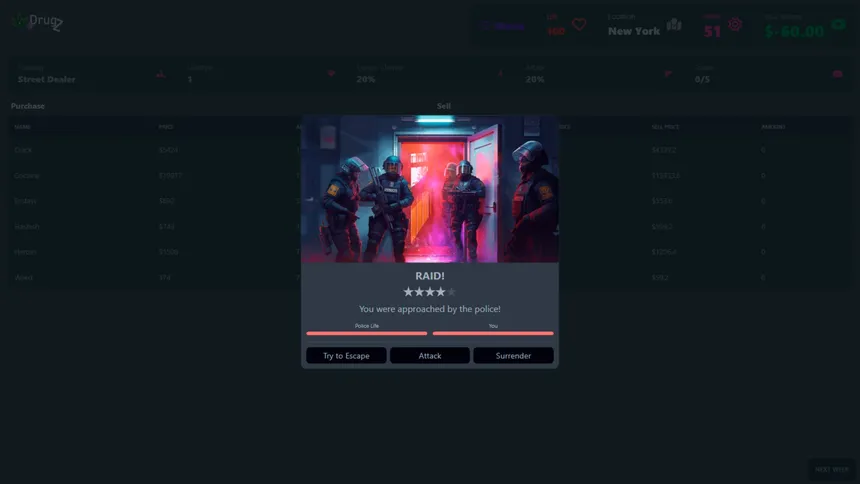 Скриншот 1 к игре Drugz - 2D Drug Empire Simulator