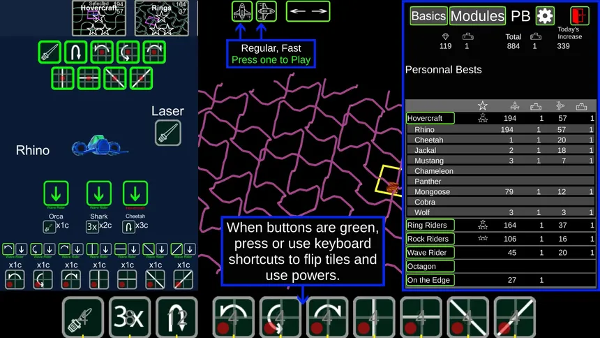 Скриншот 4 к игре FlipTiles: Warp Lines