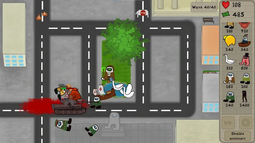 Скриншот 1 к игре Amogus TD 2 - Defense of the Sus